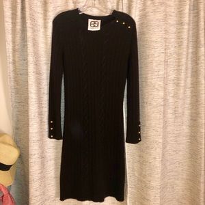 Edward An black Cashmere Sweater Dress